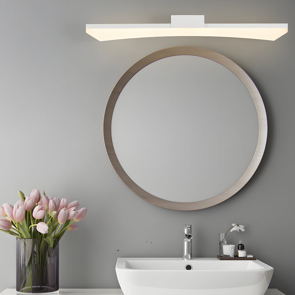Ultra-Sleek Curved Linear LED Vanity Fixture for Contemporary Bathrooms, Bathroom Vanity Light, detail 3