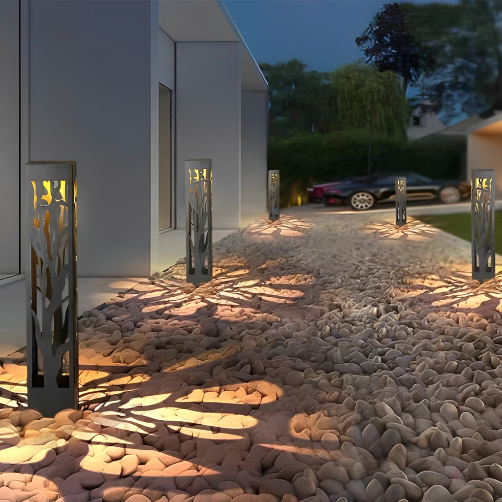 Novel Creative Hollow out Design Waterproof LED Contemporary Solar Lawn Lamp, Outdoor Wall Light, detail 3