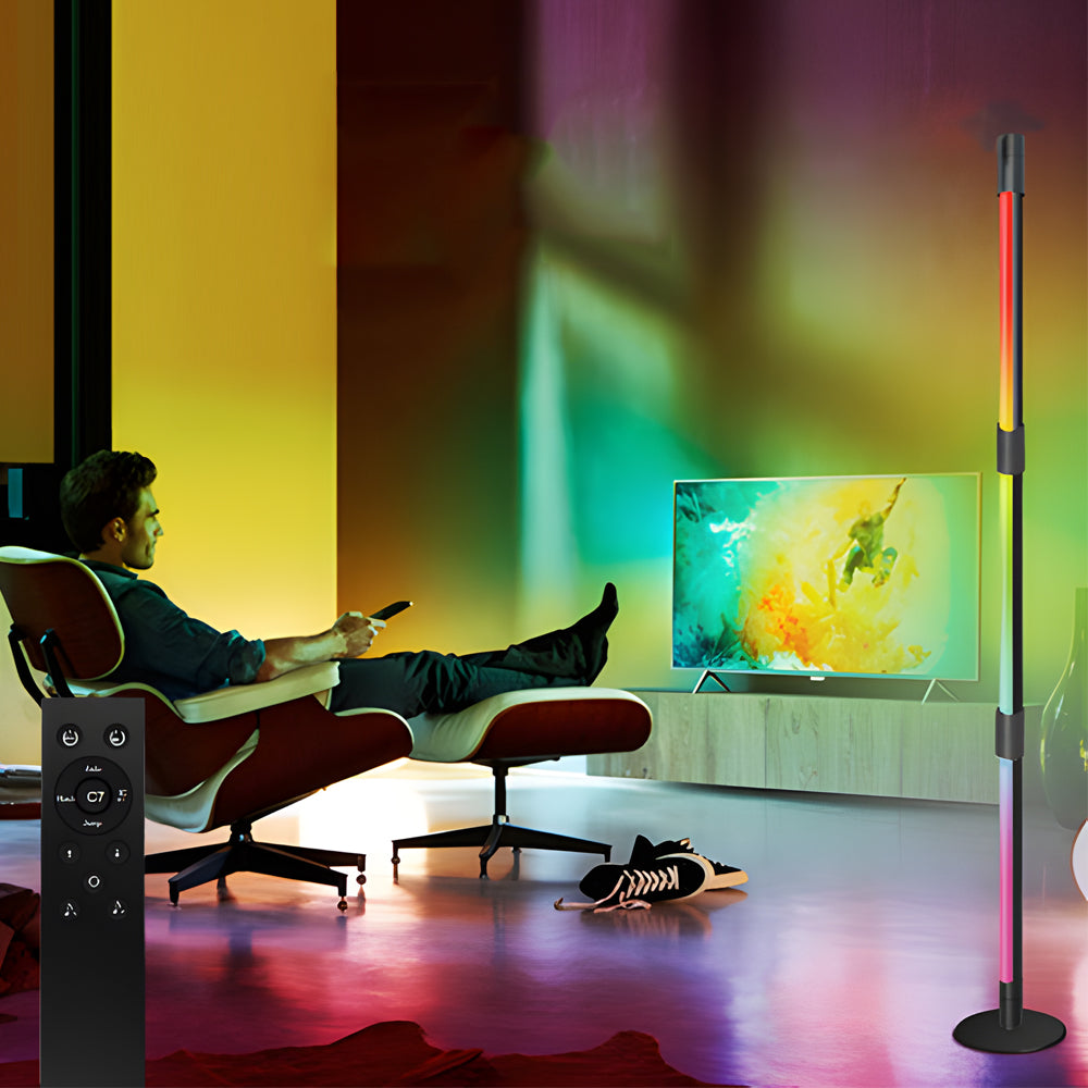 RGB Rotating Floor Light with Spotlight, Remote Control, Floor Lamp, detail 2