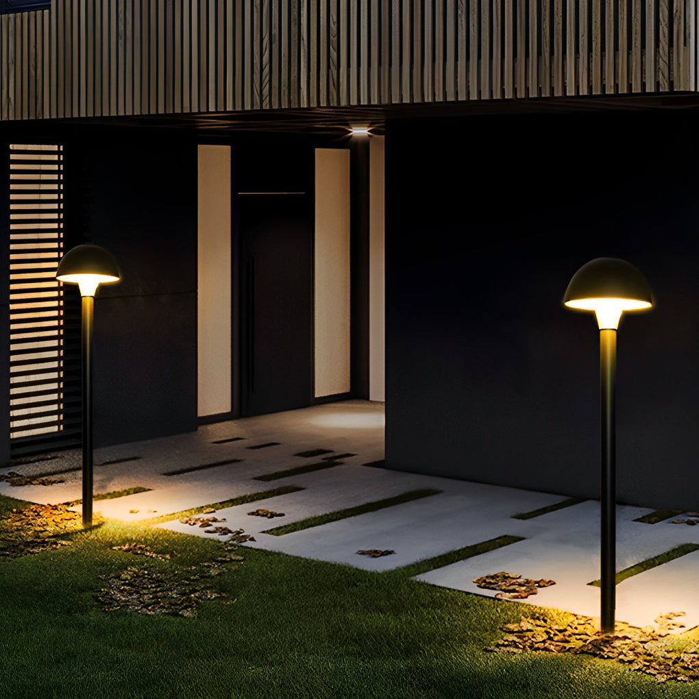 Creative Mushroom Shape Exterior Waterproof LED Black Contemporary Lawn Lamp, Outdoor Wall Light, detail 4