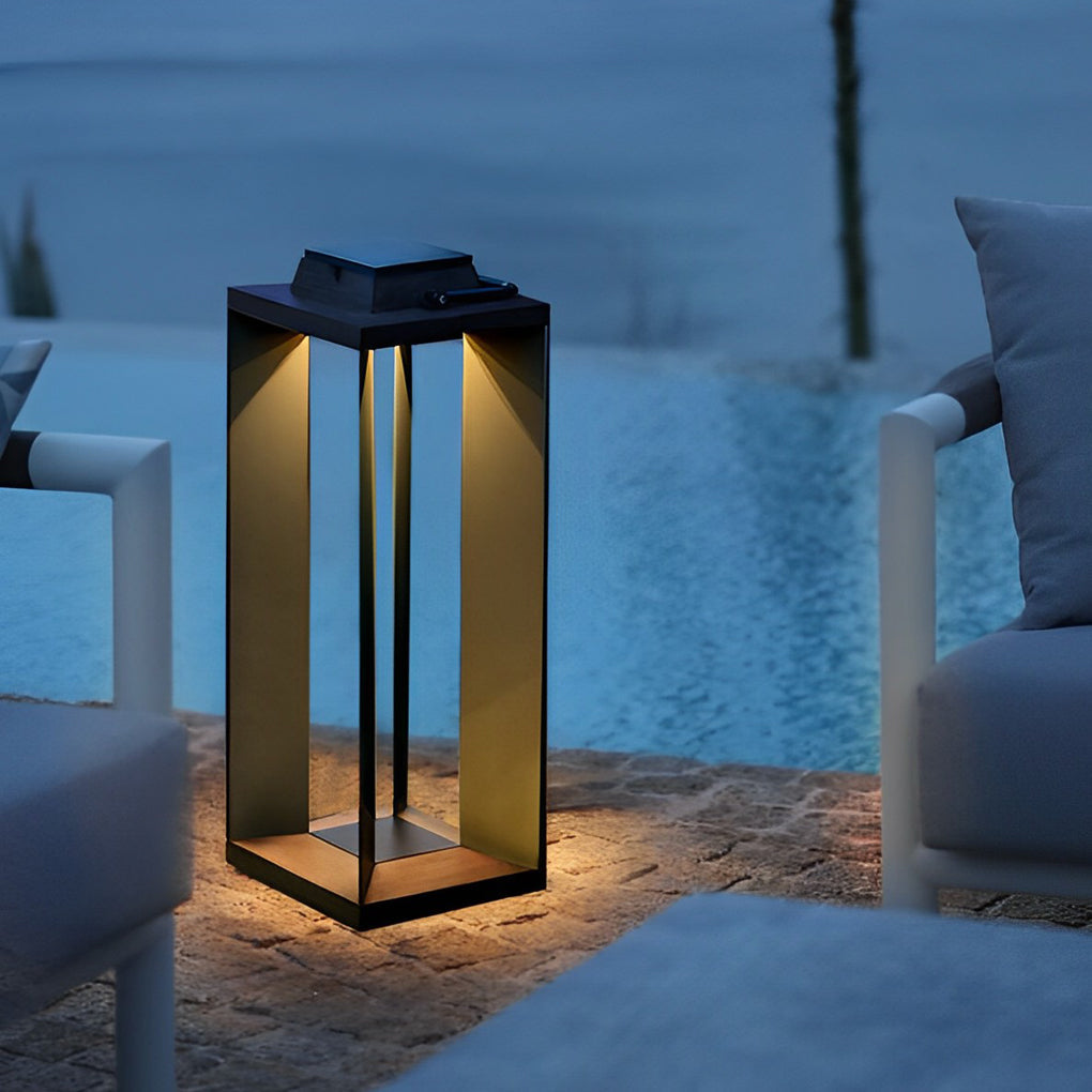 Portable Creative LED Waterproof Black Contemporary Solar Lawn Lamp Exterior Lights, Outdoor Wall Light, detail 2