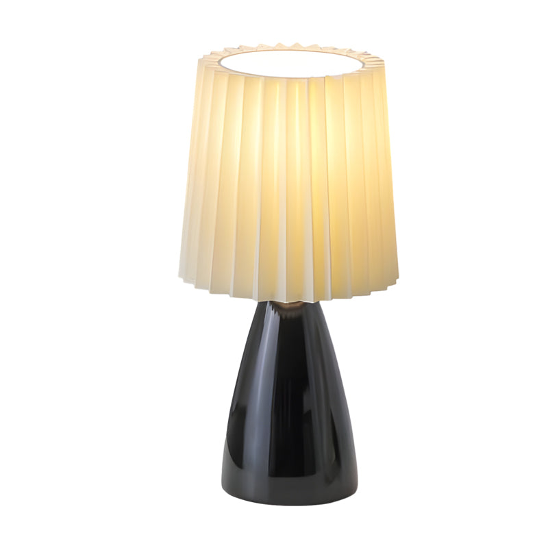 12 inch Pleated-Shade Glass Dimmable Table Light, Bedside Table Lamp, detail 9