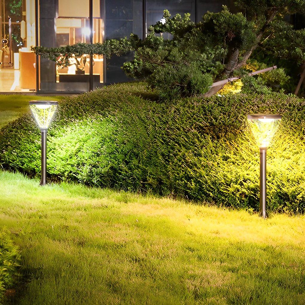Waterproof Intelligent Light Control Led Black Contemporary Solar Lawn Lamp, Outdoor Wall Light, detail 3