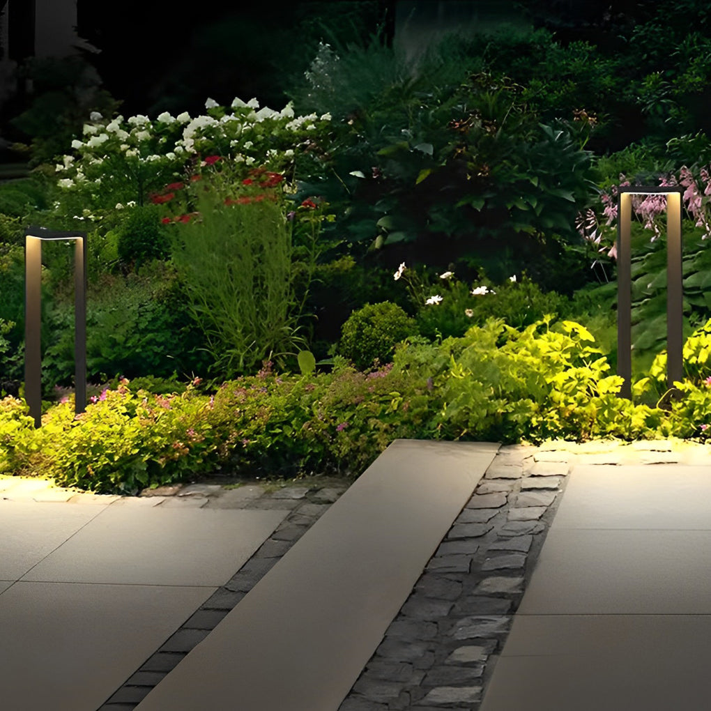 Geometric Design Waterproof LED Black Contemporary Exterior Pathway Lights, Outdoor Wall Light, detail 5