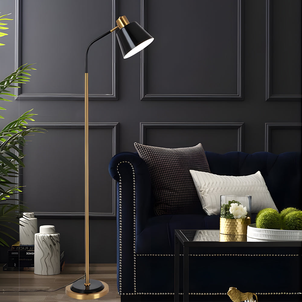 62-in Metal 1-Bulb Rotatable Reading Floor Light, Floor Lamp, Dia 9.4in