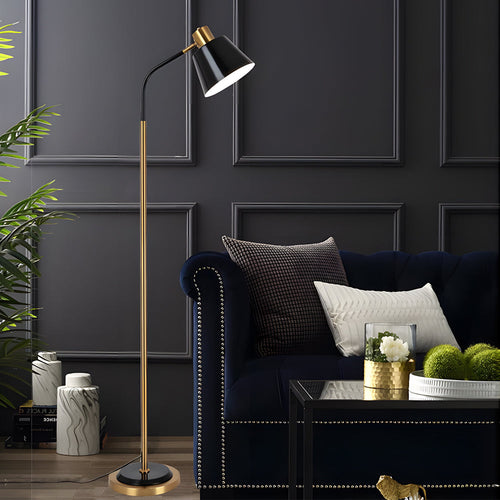 62-in Metal 1-Bulb Rotatable Reading Floor Light, Floor Lamp, Dia 9.4in