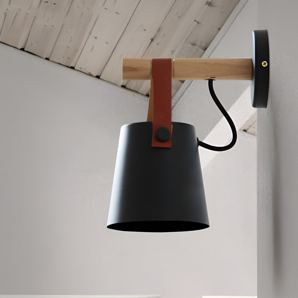 Timeless Wood Metal Nordic Plug-In Wall Light, Plug-In Wall Sconce, detail 5