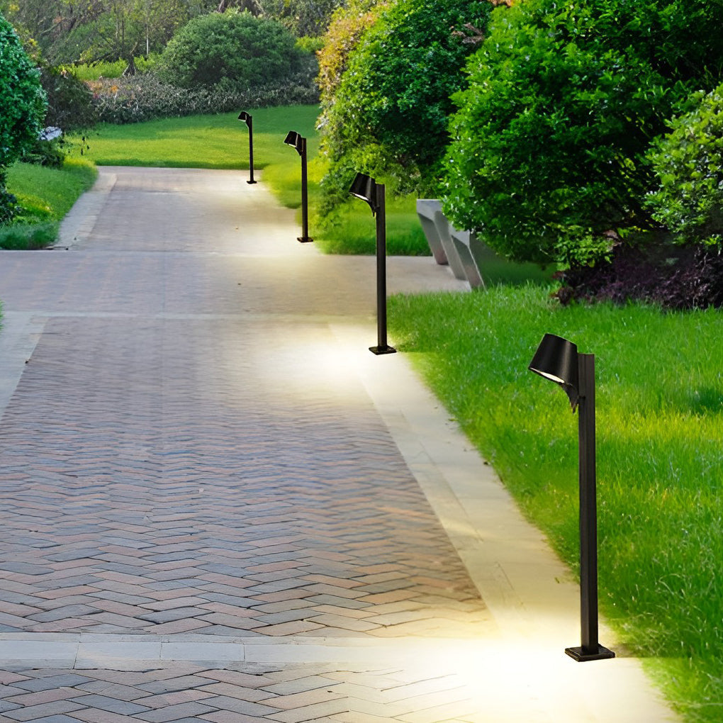 Clean-Lined Waterproof LED 10w Black Contemporary Exterior Pathway Lights, Outdoor Wall Light, detail 7