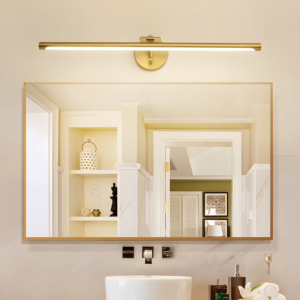 Sleek Rotatable Copper LED Bathroom Vanity Fixture Over Mirror Bath Bar, Bathroom Vanity Light, detail 2
