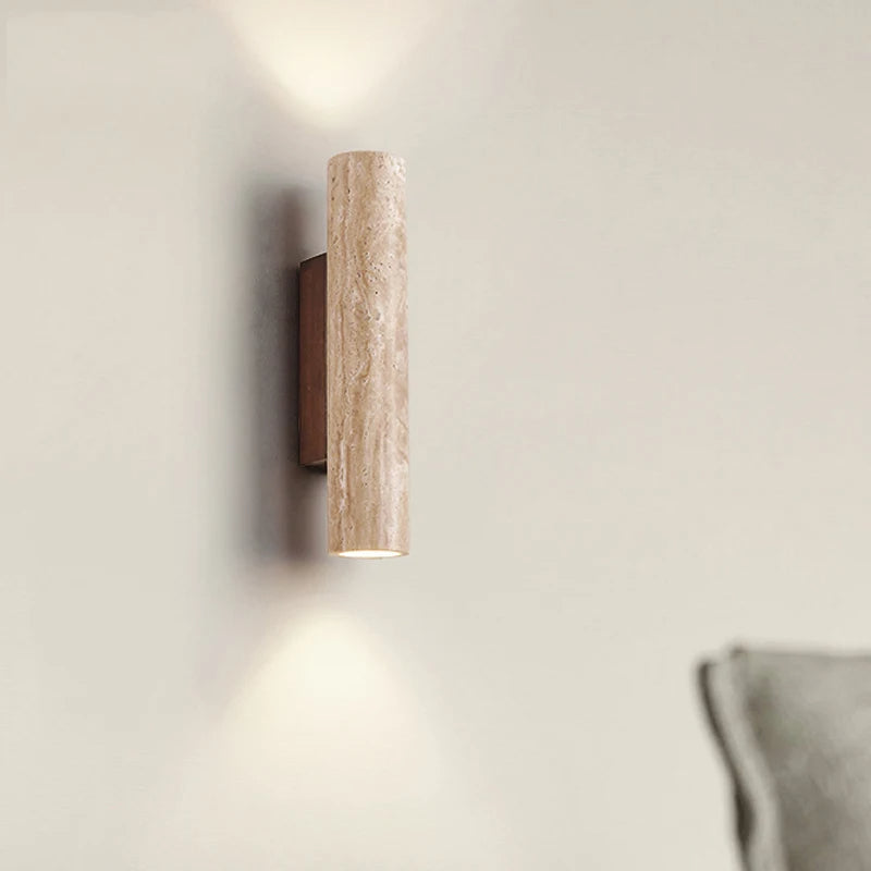 Natural Travertine Wall Light, Bedroom Wall Sconce, detail 4