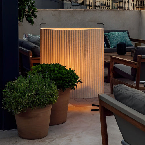 42 inch Contemporary Japanese-Style Fabric Exterior Floor Light, Outdoor Wall Light, detail 2