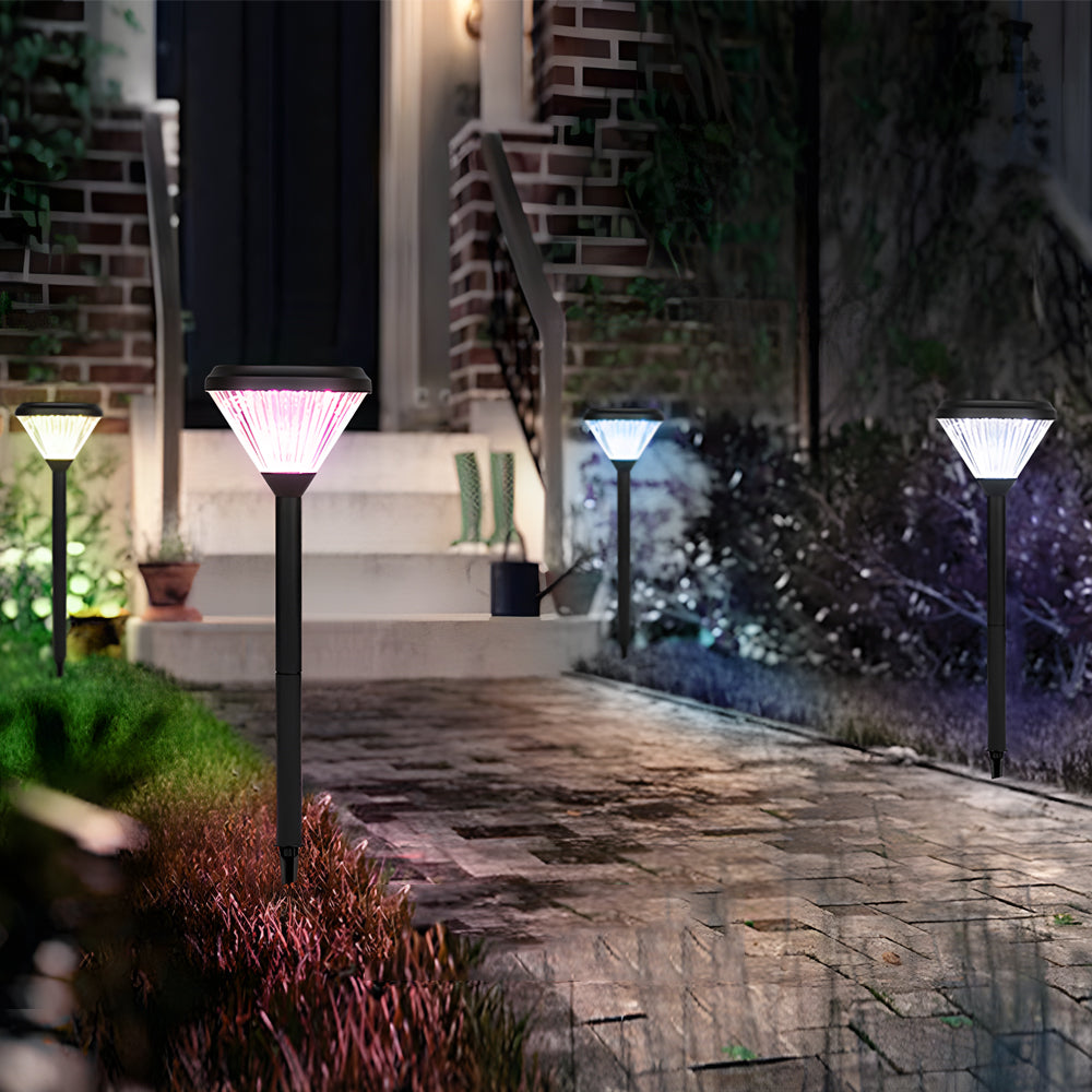 Crystal 27.6-inch H Black Garden Solar Pathway Lights, Outdoor Wall Light, detail 2