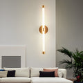 Clean-Lined Strip Three Step Dimming LED Contemporary Wall Light, Bedroom Wall Sconce, Iron + Acrylic, Dia 4in
