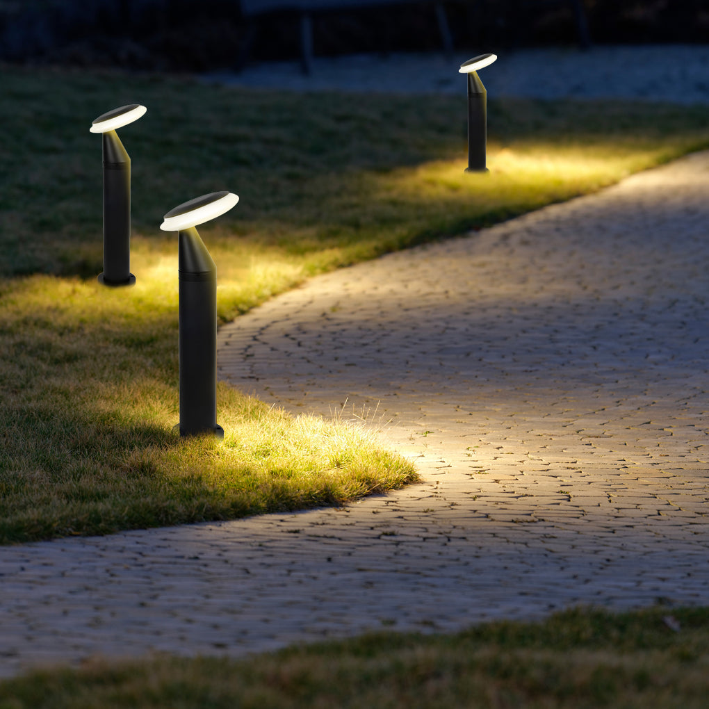 Waterproof Circular Mushroom LED Black Contemporary Pathway Lights Lawn Lamp, Bedside Table Lamp, detail 3
