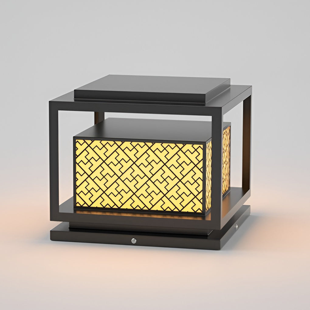 Square Waterproof Contemporary Solar Exterior Fence Post Lights Pillar Light, Outdoor Wall Light, detail 6
