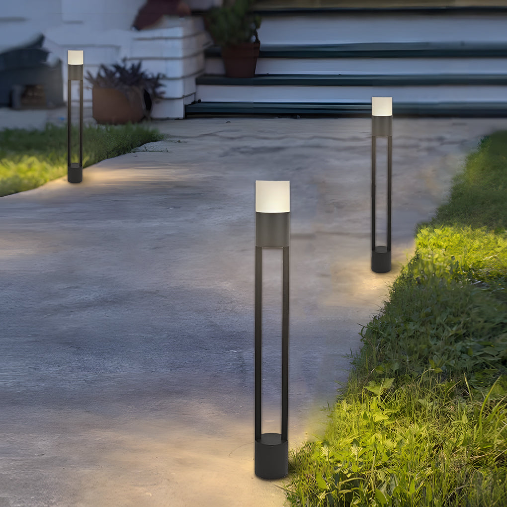 Circular Clean-Lined Exterior Post Lights Waterproof LED Pole Light Exterior Lights, Outdoor Wall Light, detail 4