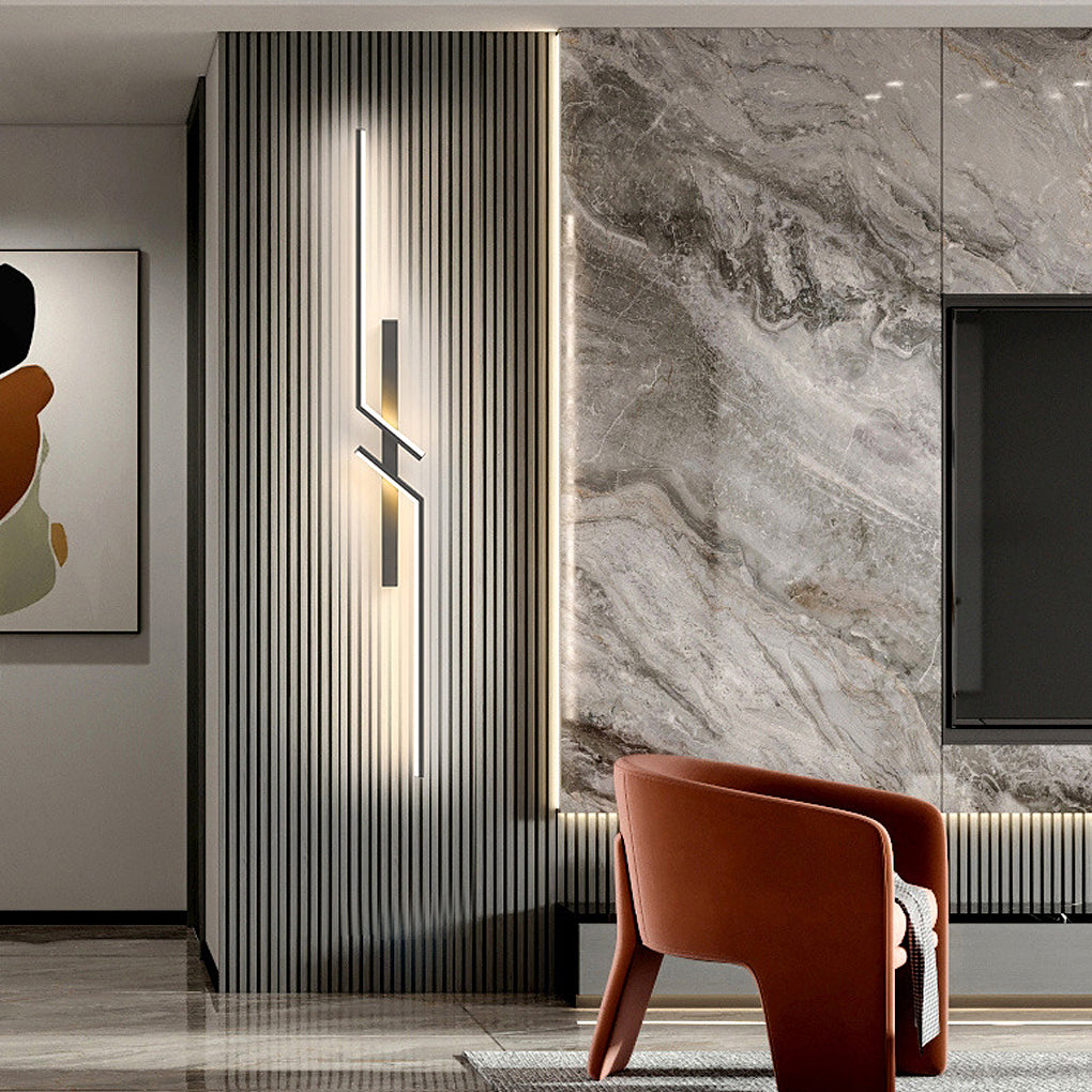 Irregular Symmetrical L Shape Creative LED Clean-Lined Wall Light Sconces Lighting, Bathroom Wall Sconce, detail 5