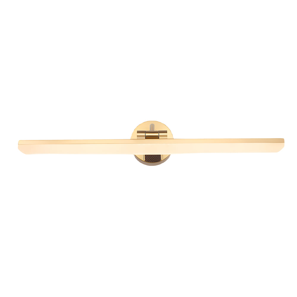 Modern Adjustable LED Bathroom Vanity Mirror Light with Rotatable Flat Bar in Gold/Black Finish, Bathroom Vanity Light, detail 9
