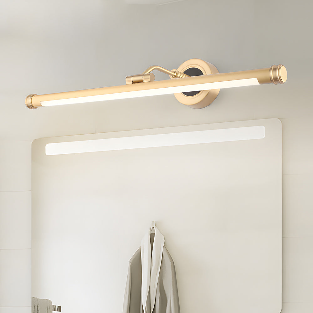 Elegant Linear Gold/Black LED Vanity Fixture for Bathroom - Vintage Style, Bathroom Vanity Light, 16.9"