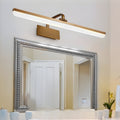 Brass Linear LED Bathroom Vanity Fixture with Curved Rod Design Elegant Mirror Fixture, Bathroom Vanity Light, 16.2"