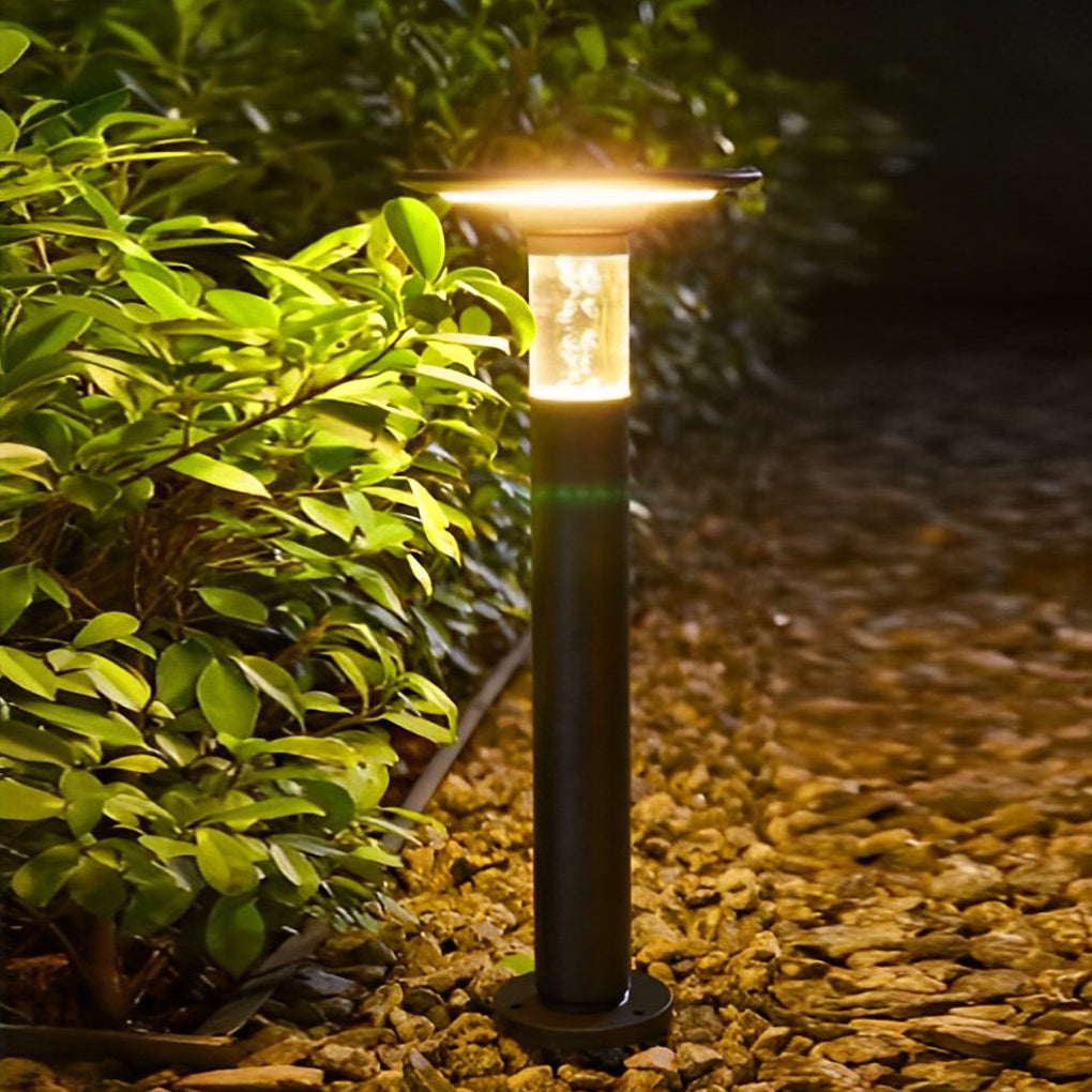 Circular Creative Bubble Design Waterproof LED Contemporary Solar Path Lights, Outdoor Wall Light, Die-cast Aluminum, 14.2"