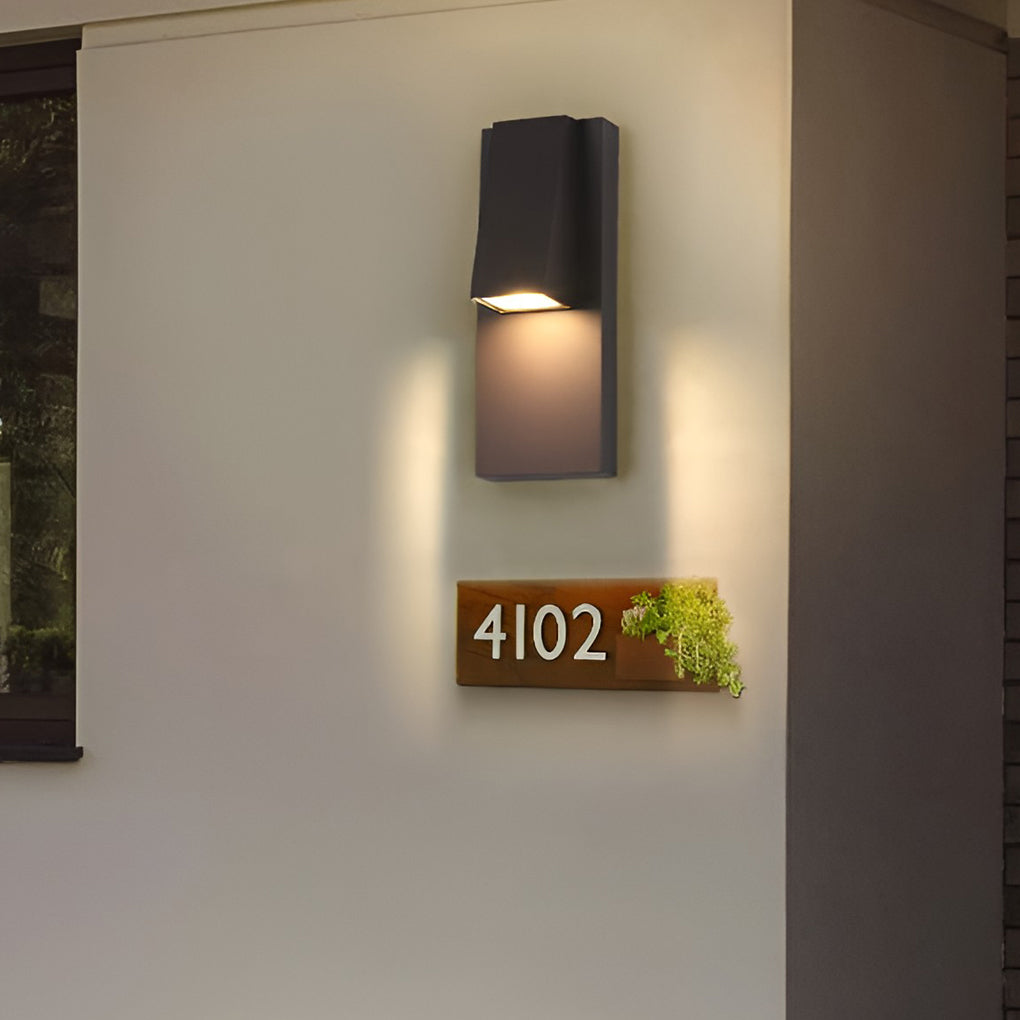 Rectangle Waterproof LED Black Contemporary Exterior Wall Light, Outdoor Wall Light, detail 2