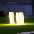 Inclined Creative Waterproof LED Contemporary Exterior Lawn Lamp Pathway Lights, Outdoor Wall Light, Stainless Steel, 9.1"