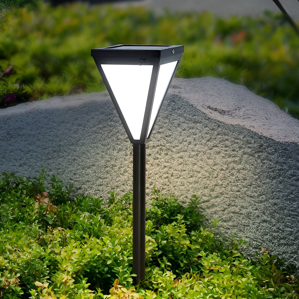 Exterior Waterproof 2.6w LED Contemporary Solar Pathway Lights Post Lights, Outdoor Wall Light, Metal, H 30in