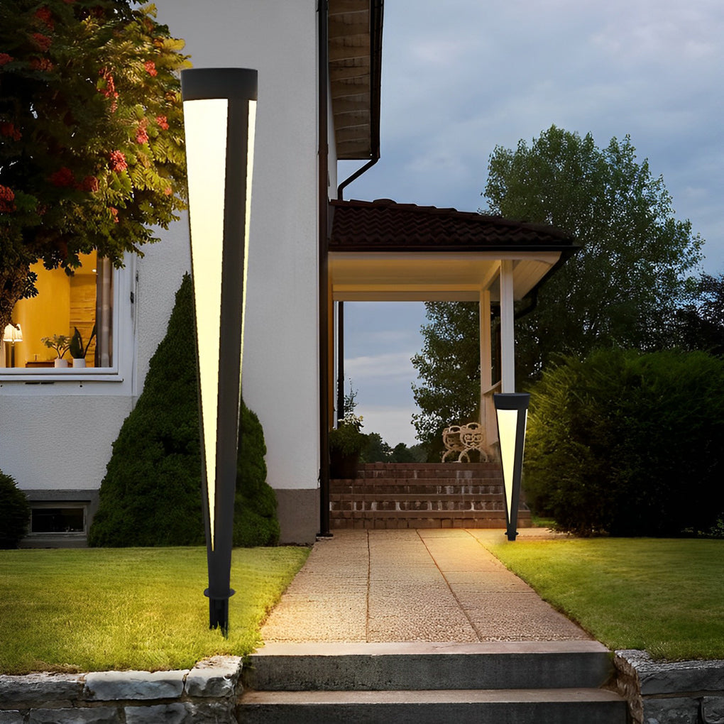 Circular Exterior Waterproof LED Gray Contemporary Solar Exterior Lights Lawn Lamp, Outdoor Wall Light, detail 2