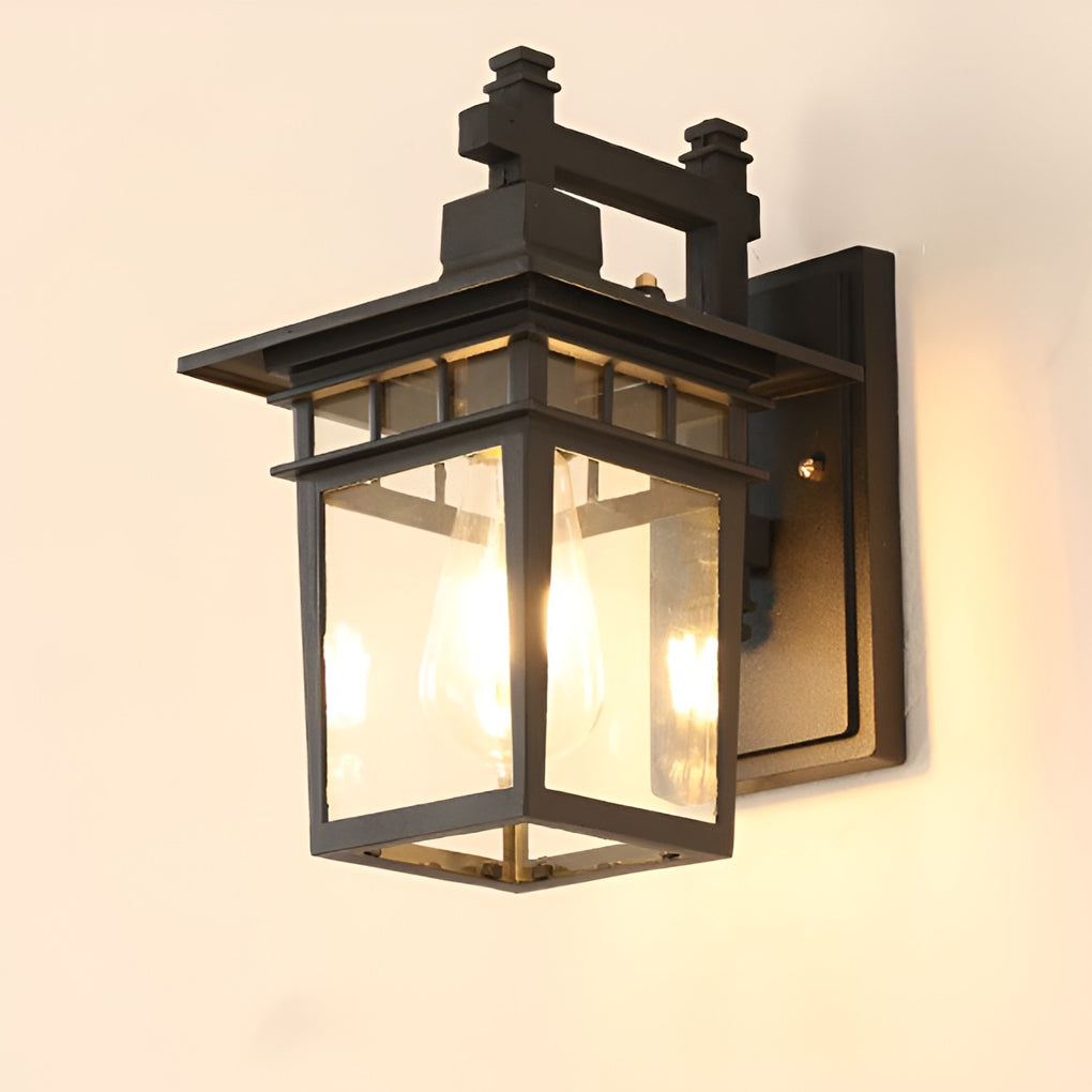 Glass LED Waterproof Retro Exterior Wall Light Wall Light Lighting without Bulb, Outdoor Wall Light, detail 7