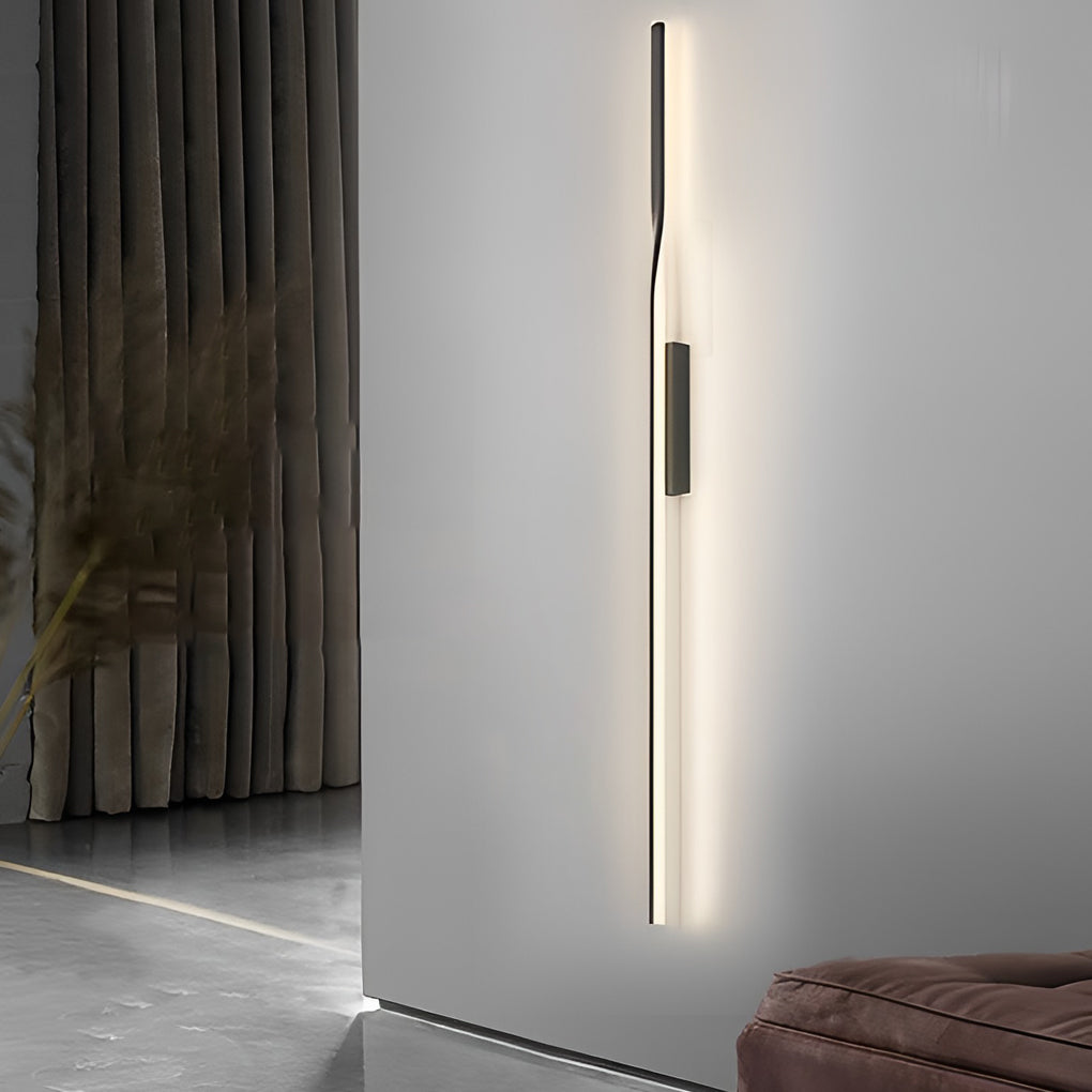 Creative Linear Strip LED Black Nordic Wall Light, Bedroom Wall Sconce, detail 2