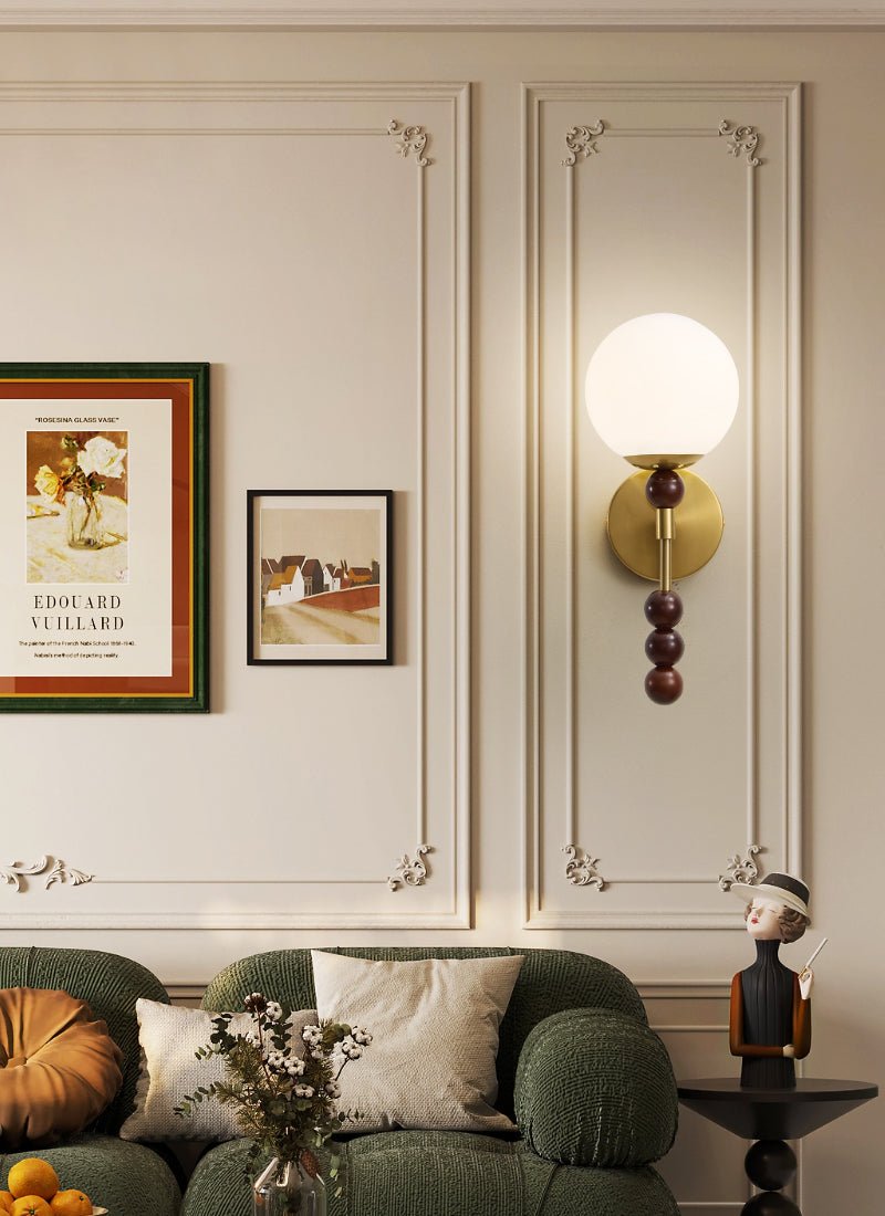 Colette Globe Wall Light, Hardwired Wall Sconce, detail 12