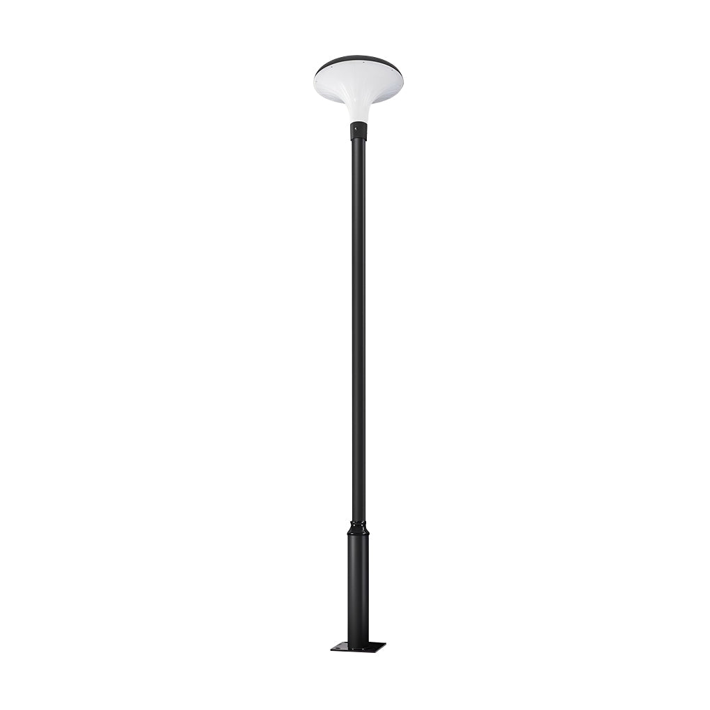 Circular Mushroom Waterproof Intelligent Black Contemporary Solar Lamp Post Light, Outdoor Wall Light, detail 11