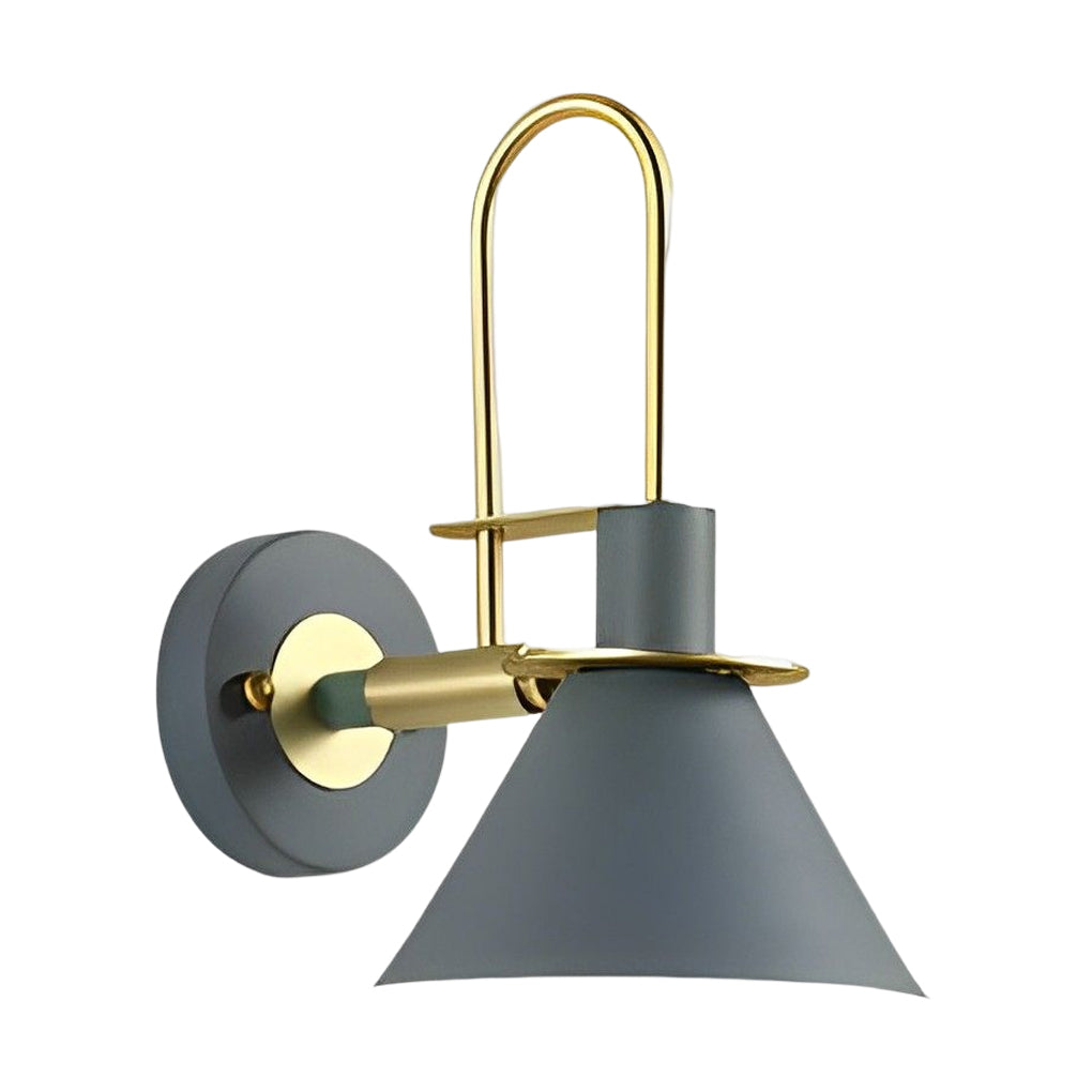 Clean-Lined Horn Shape Iron Creative Contemporary Wall Light, Bedroom Wall Sconce, detail 13