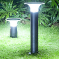 Mushroom Shaped Waterproof LED Black Contemporary Solar Post Lights Path Lights, Outdoor Wall Light, Die-cast Aluminum, 11"