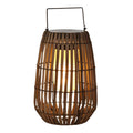 Rattan Portable Lantern Shaped LED Waterproof Solar Exterior Lights - 16" Plastic, Outdoor Wall Light, detail 8
