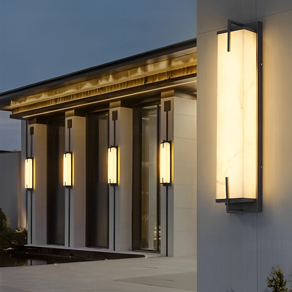 Resin Box Waterproof LED Black Contemporary Exterior Sconce Lighting, Outdoor Wall Light, detail 3