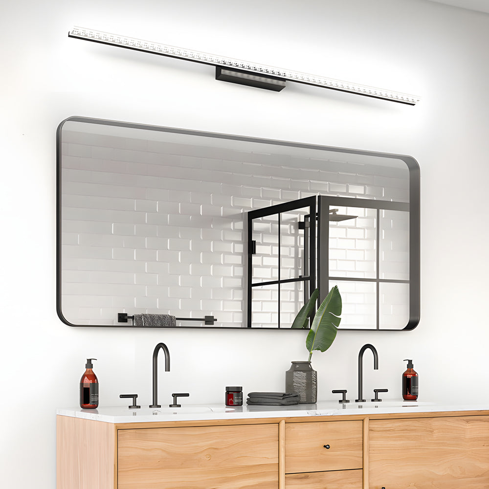 Metal LED Bathroom Vanity Lights with Geometric Acrylic Shade and 3-Step Dimming, Bathroom Vanity Light, detail 3