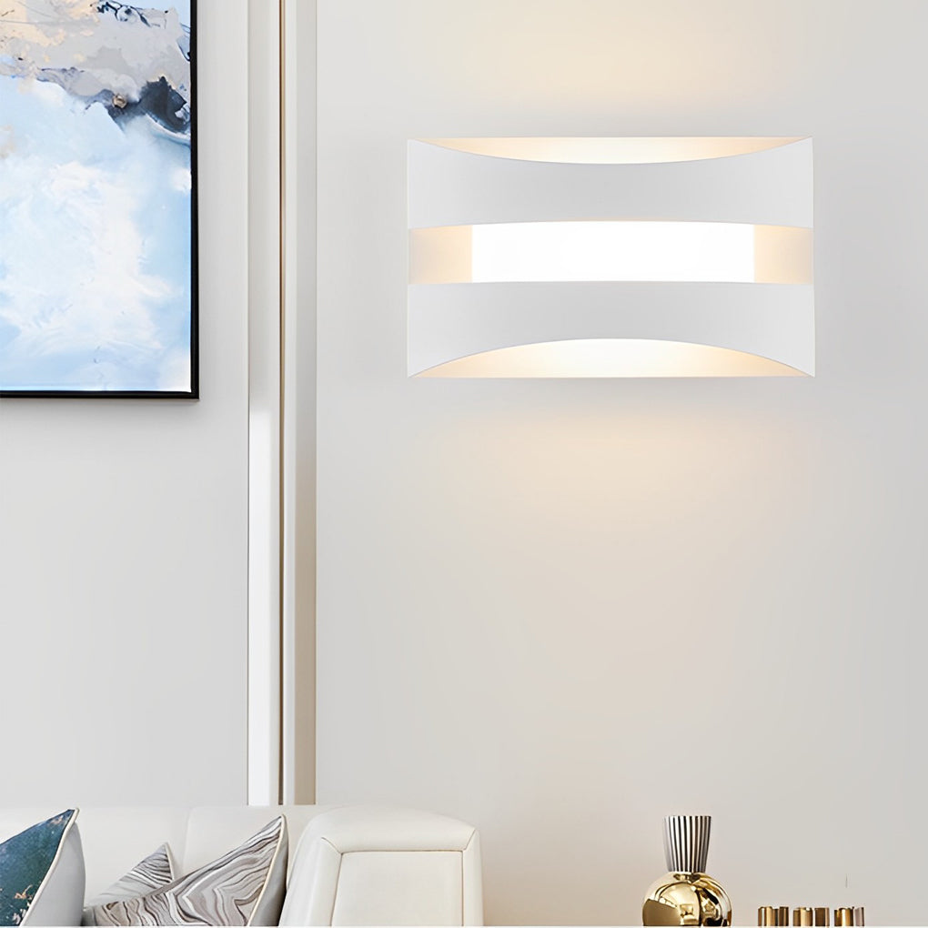 Box Creative LED Clean-Lined Nordic Bedside Wall Light, Bedroom Wall Sconce, Iron, 5"
