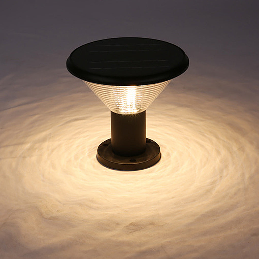 Rechargeable Circular Waterproof Intelligent Light Control Solar Fence Post Lights, Outdoor Wall Light, detail 8