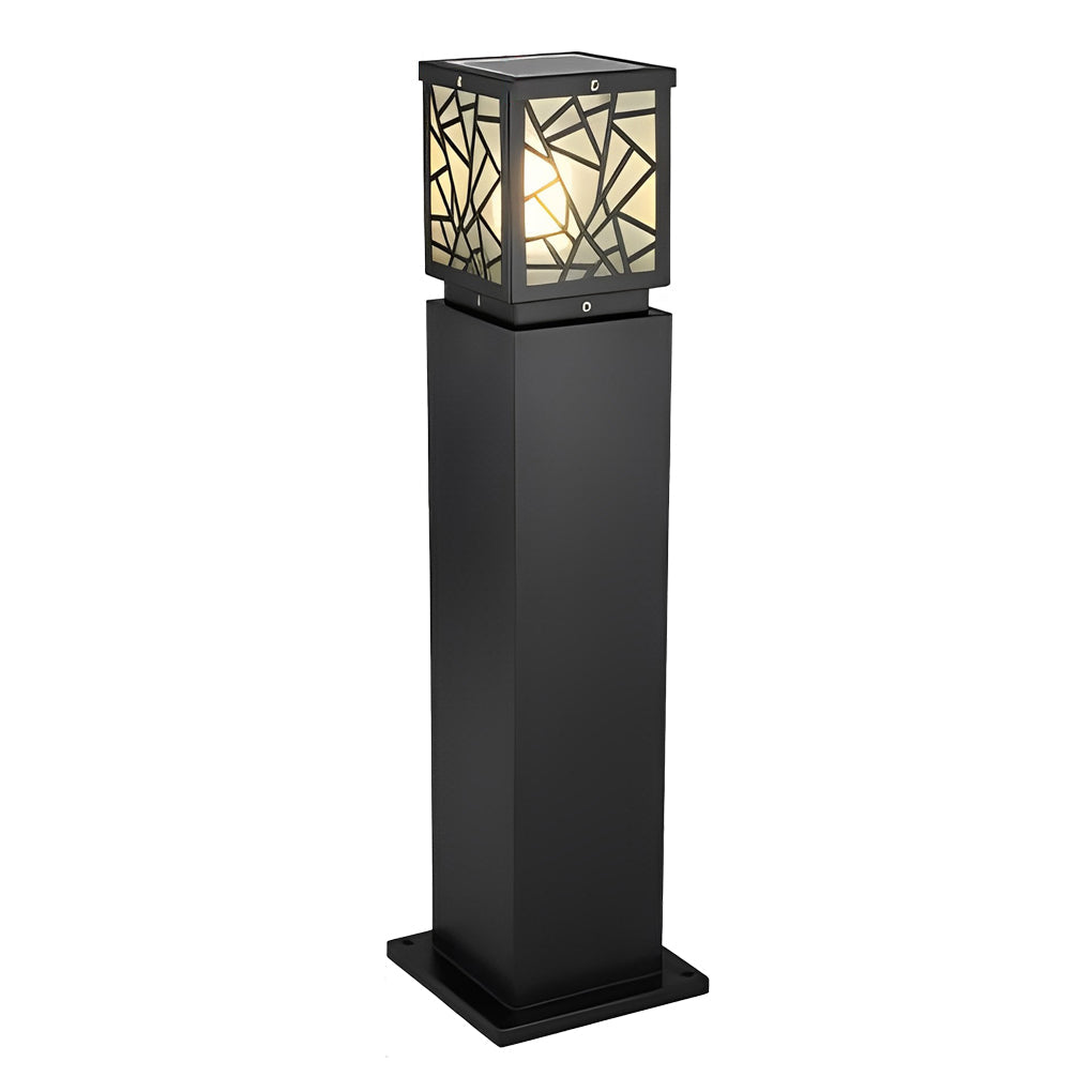 Retro LED Waterproof Black Contemporary Solar Path Lights Exterior Lawn Light, Outdoor Wall Light, detail 9