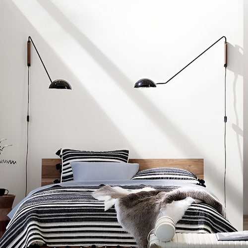 Adjustable Creative E27 Nordic Pivot Arm Wall Light, Bedroom Wall Sconce, detail 2