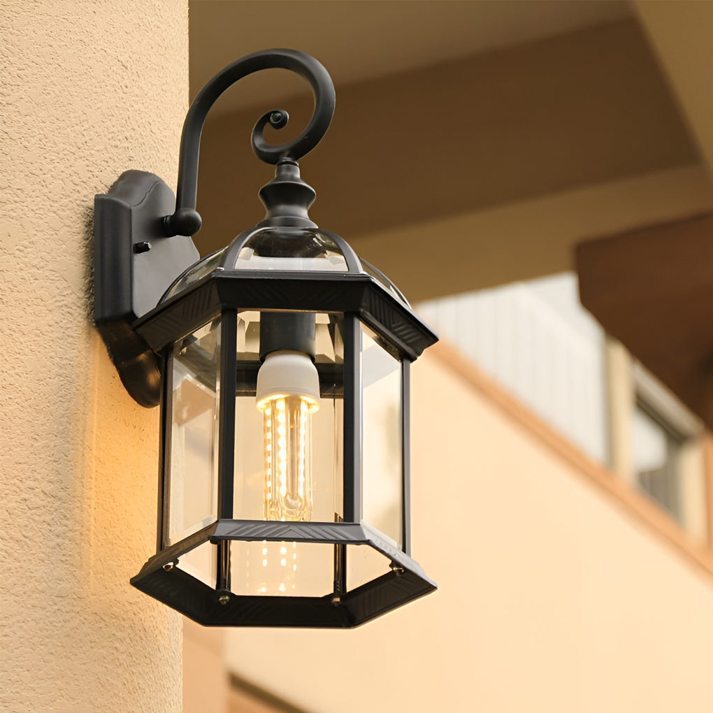 Double-layer Waterproof Glass E27 Vintage Wall Light, Wall Sconce, detail 4