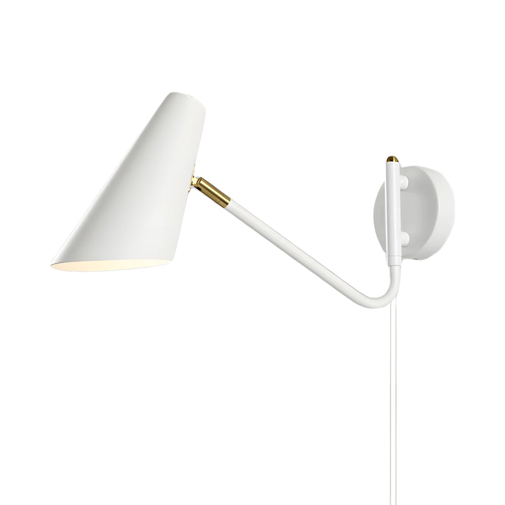 Contemporary Hoxton Suspended Wall Light with Conical Shade - 1-Light, Plug-In Wall Sconce, detail 10