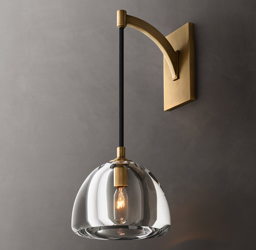 Hemisphere Wall Light, Bathroom Wall Sconce, detail 4