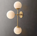 Cirque Triple Wall Light, Bedroom Wall Sconce, 6"W x 13"D x 25"H