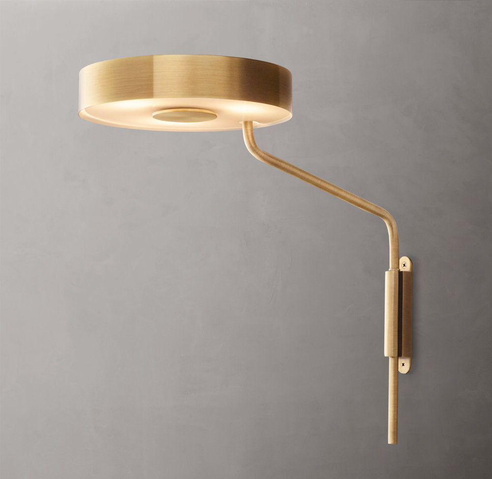Levi Task Wall Light, Plug-In Wall Sconce, 18"W x 9"D x 14"H