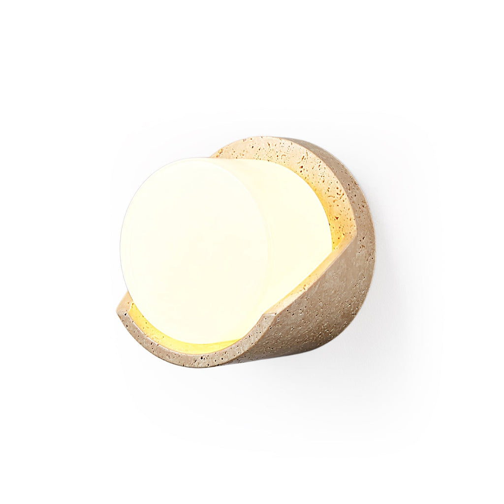 Linus Travertine Wall Light, Hardwired Wall Sconce, detail 11