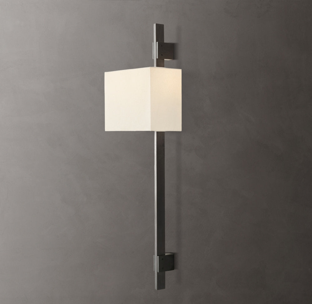 Vela Box Bar Sconce - Box Shade, Bedroom Wall Sconce, detail 11