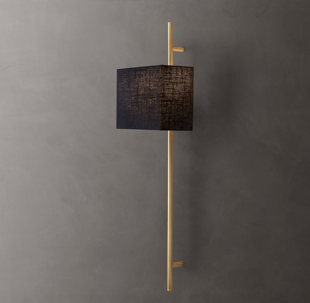 Vela Octagonal Bar Sconce - Box Shade, Bedroom Wall Sconce, detail 7